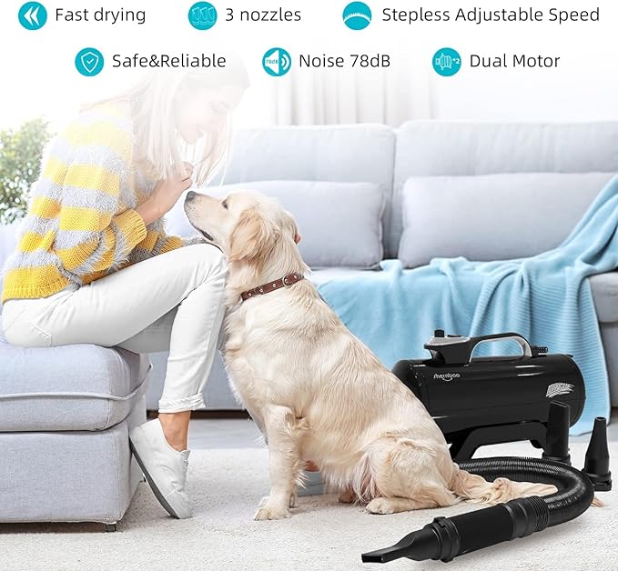 Shernbao Hurricane DHD-2400T 6.0HP Dual Motor High Velocity Dog Dryer – Professional Pet Grooming Blower