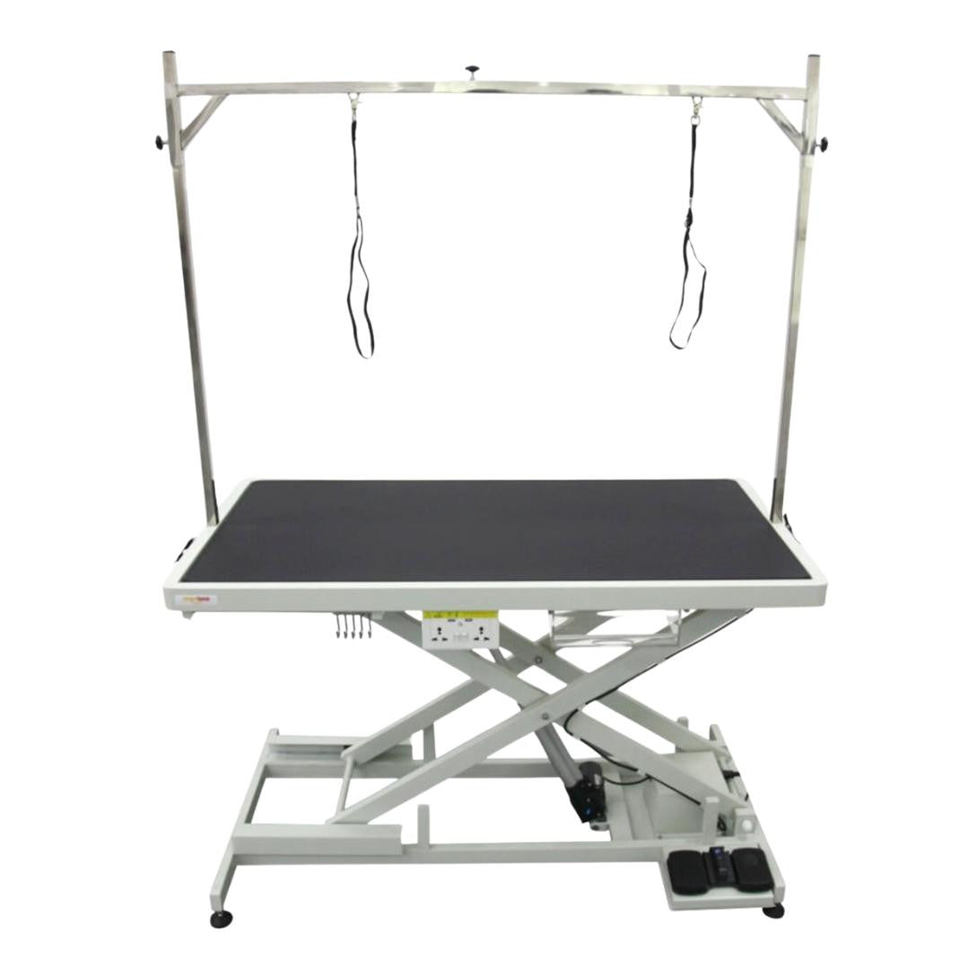 Shernbao FT-808P Low-Low Electric Grooming Table – Professional Adjustable Height Dog Grooming Table (Heavy Duty)